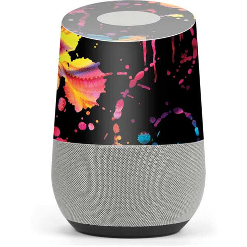 Chromatic Splatter Black Google Home Skin