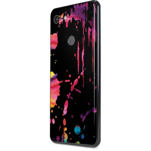 Chromatic Splatter Black Google Pixel 3 XL Skin