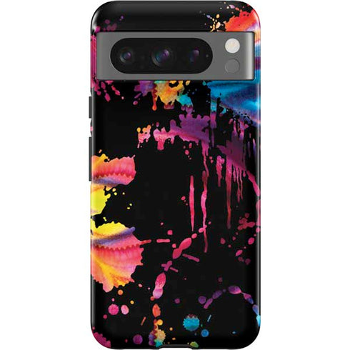 Chromatic Splatter Black Google Pixel 8 Pro Impact Case