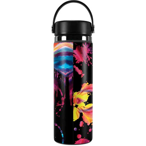 Chromatic Splatter Black Hydro Flask 20oz Wide Mouth Skin
