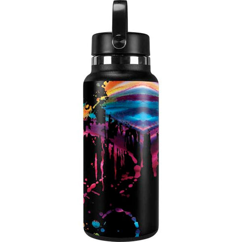 Chromatic Splatter Black Hydro Flask 32oz Wide Mouth Skin