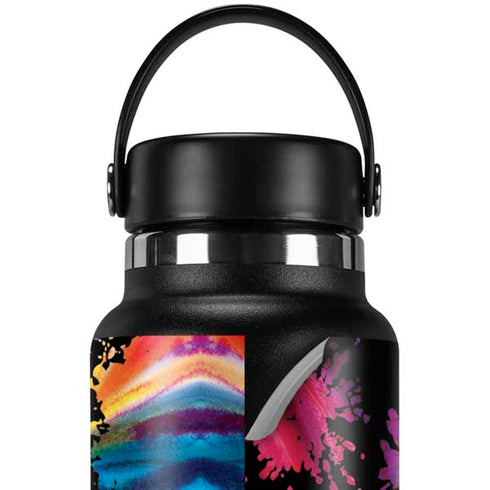 Chromatic Splatter Black Hydro Flask 32oz Wide Mouth Skin