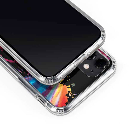 Chromatic Splatter Black iPhone 11 Clear Case