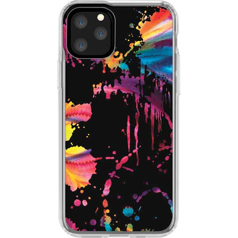 Chromatic Splatter Black iPhone 11 Pro Clear Case