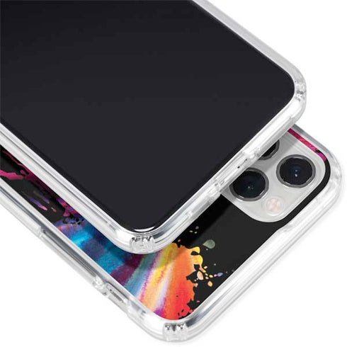 Chromatic Splatter Black iPhone 11 Pro Clear Case
