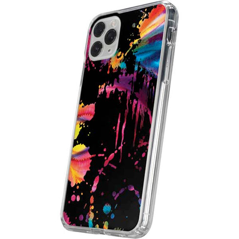 Chromatic Splatter Black iPhone 11 Pro Clear Case