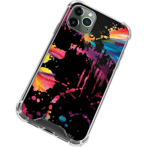 Chromatic Splatter Black iPhone 11 Pro Max Clear Case