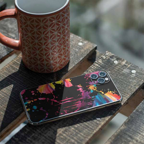 Chromatic Splatter Black iPhone 11 Pro Max Skin