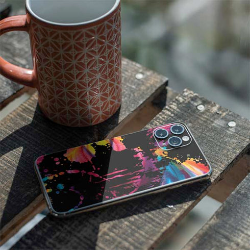 Chromatic Splatter Black iPhone 11 Pro Skin
