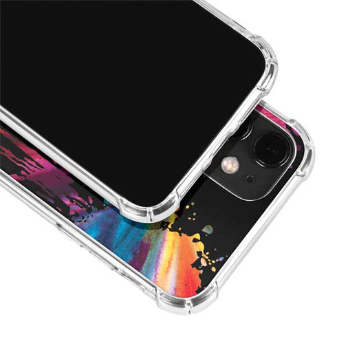 Chromatic Splatter Black iPhone 12 Clear Case