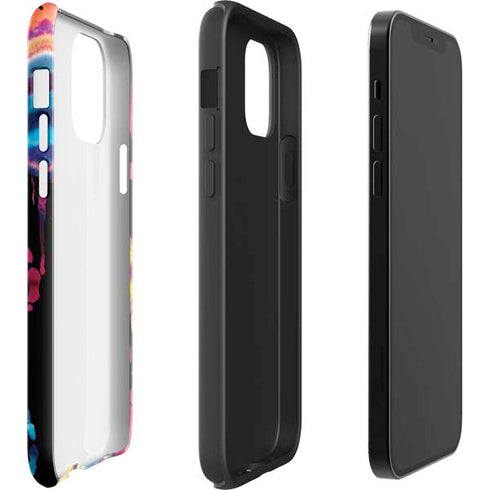 Chromatic Splatter Black iPhone 12 Impact Case