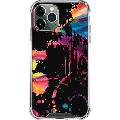 Chromatic Splatter Black iPhone 12 Pro Max Clear Case