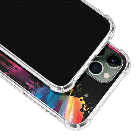 Chromatic Splatter Black iPhone 12 Pro Max Clear Case