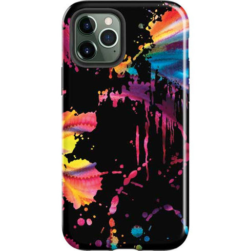 Chromatic Splatter Black iPhone 12 Pro Max Impact Case