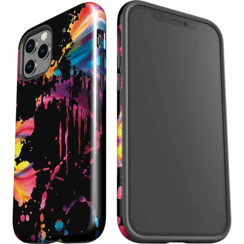 Chromatic Splatter Black iPhone 12 Pro Max Impact Case