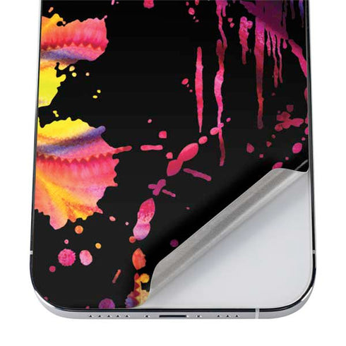 Chromatic Splatter Black iPhone 12 Pro Max Skin