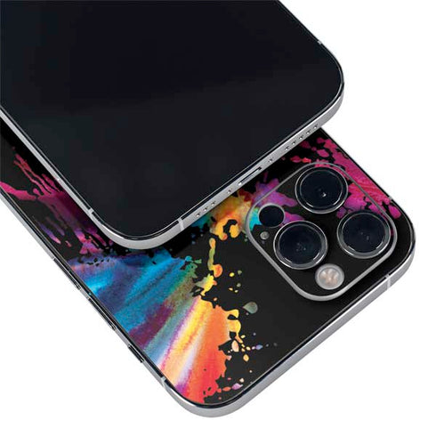 Chromatic Splatter Black iPhone 12 Pro Max Skin