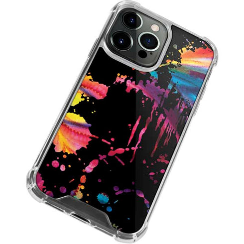 Chromatic Splatter Black iPhone 13 Pro Max Clear Case