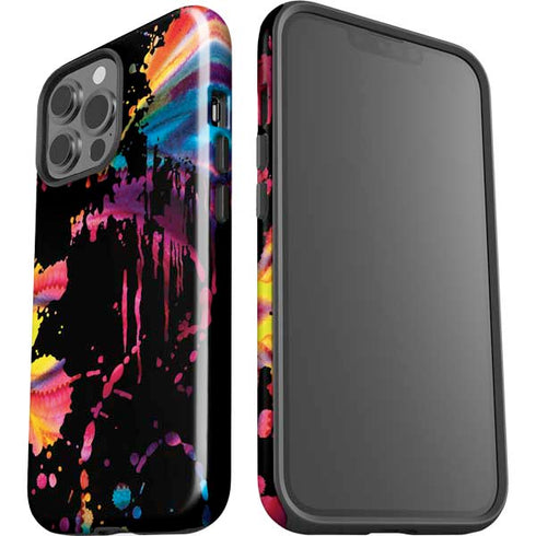 Chromatic Splatter Black iPhone 13 Pro Max Impact Case