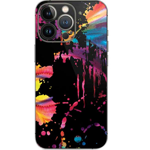 Chromatic Splatter Black iPhone 13 Pro Skin