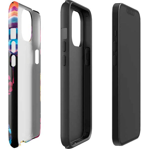 Chromatic Splatter Black iPhone 15 Plus Impact Case