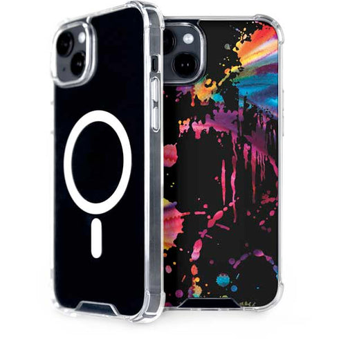 Chromatic Splatter Black iPhone 15 Plus MagSafe Case