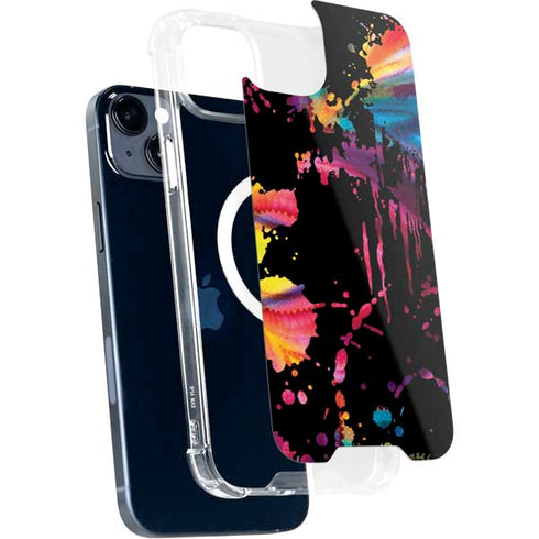 Chromatic Splatter Black iPhone 15 Plus MagSafe Case