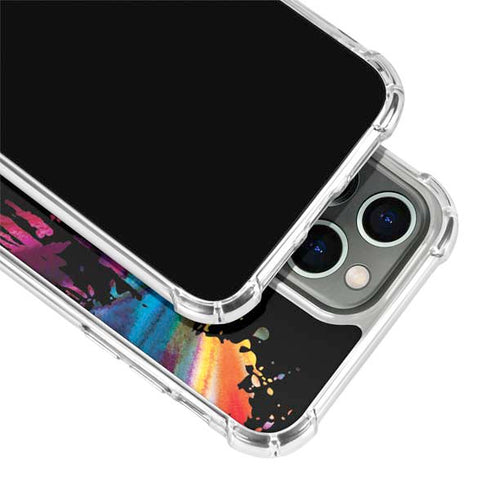 Chromatic Splatter Black iPhone 15 Pro Max Clear Case