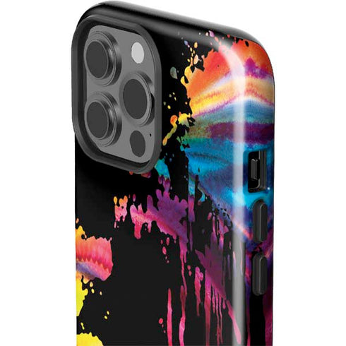 Chromatic Splatter Black iPhone 15 Pro Max Impact Case