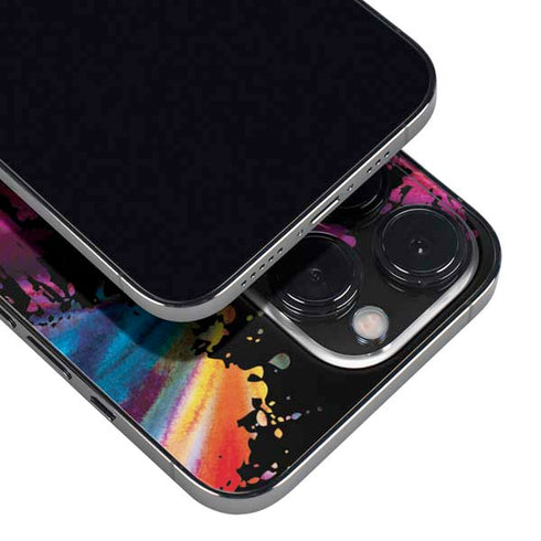 Chromatic Splatter Black iPhone 14 Pro Skin