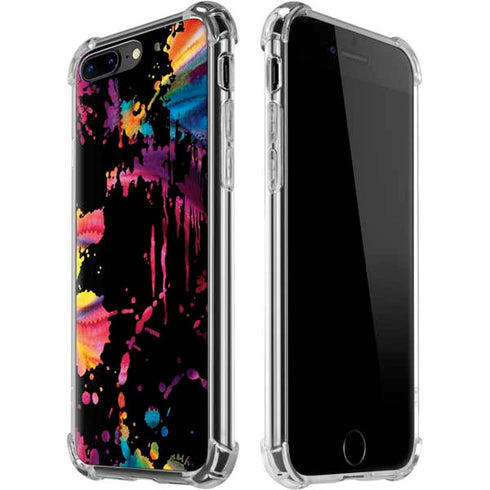 Chromatic Splatter Black iPhone 7/8 Plus Clear Case