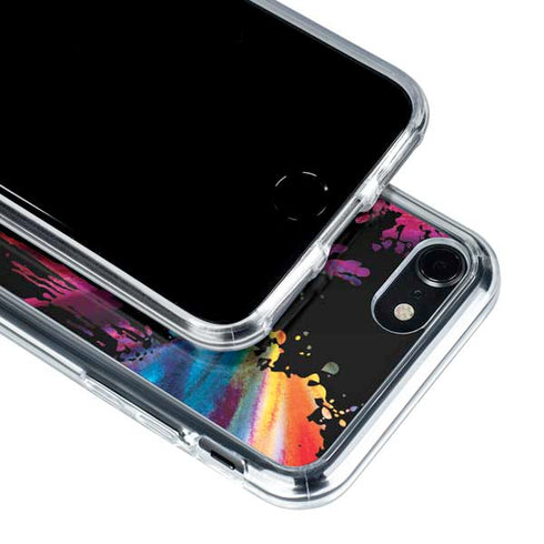 Chromatic Splatter Black iPhone SE (2nd & 3rd Gen) Clear Case