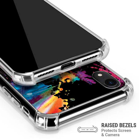 Chromatic Splatter Black iPhone XR Clear Case