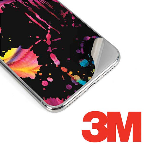 Chromatic Splatter Black iPhone XR Skin