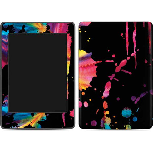 Chromatic Splatter Black Amazon Kindle Skin