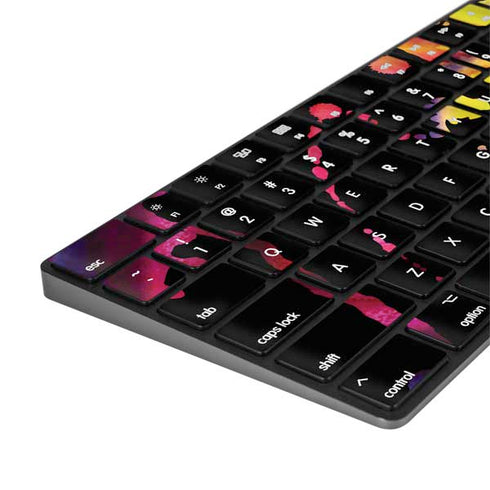Chromatic Splatter Black Magic Keyboard with Numeric Keypad Skin