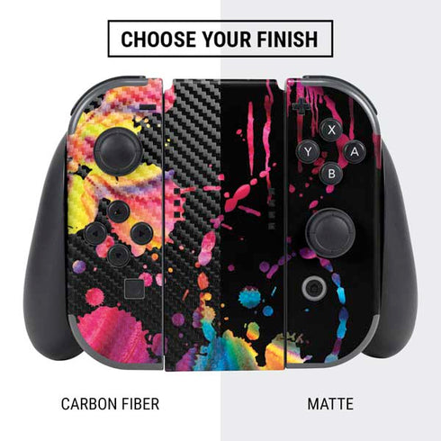 Chromatic Splatter Black Nintendo Switch Bundle Skin