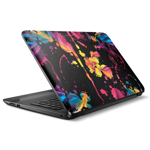 Chromatic Splatter Black HP Notebook Skin