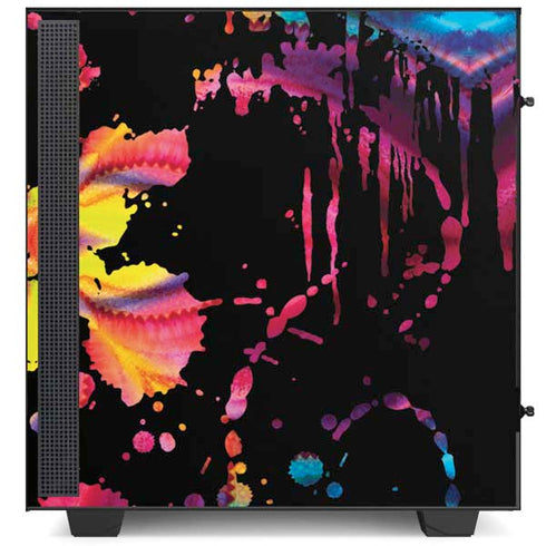 Chromatic Splatter Black NZXT H510 Compact ATX Mid-Tower Case Skin