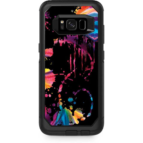 Chromatic Splatter Black Otterbox Commuter Galaxy Skin