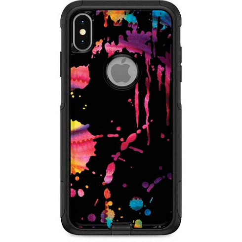 Chromatic Splatter Black Otterbox Commuter iPhone Skin