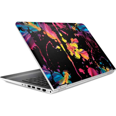 Chromatic Splatter Black HP Pavilion Skin