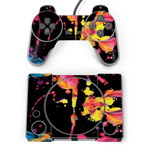 Chromatic Splatter Black PlayStation Classic Bundle Skin
