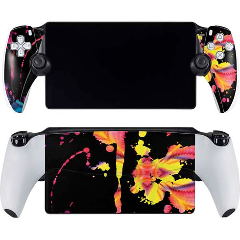 Chromatic Splatter Black PlayStation Portal Remote Player Skin