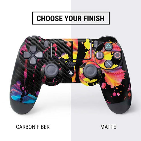 Chromatic Splatter Black PS4 Controller Skin
