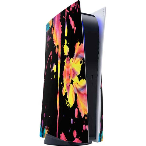 Chromatic Splatter Black PS5 Console Skin