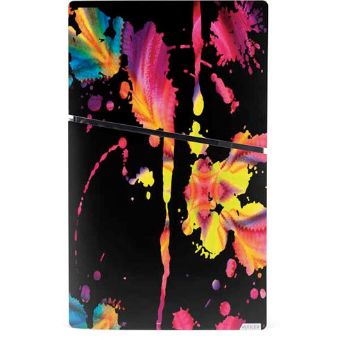 Chromatic Splatter Black PS5 Slim Digital Edition Bundle Skin