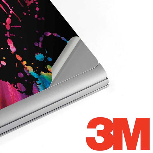 Chromatic Splatter Black Surface Book 2 15in Skin