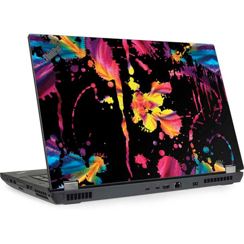 Chromatic Splatter Black Lenovo ThinkPad Skin