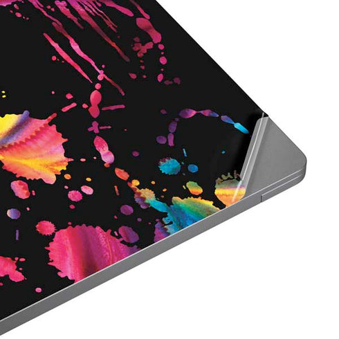 Chromatic Splatter Black Universal Laptop 16in (13 x 9.4in) Skin